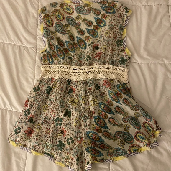 NWT Free People Intimately Watching Waves Crochet Romper Women’s Small - Picture 3 of 4